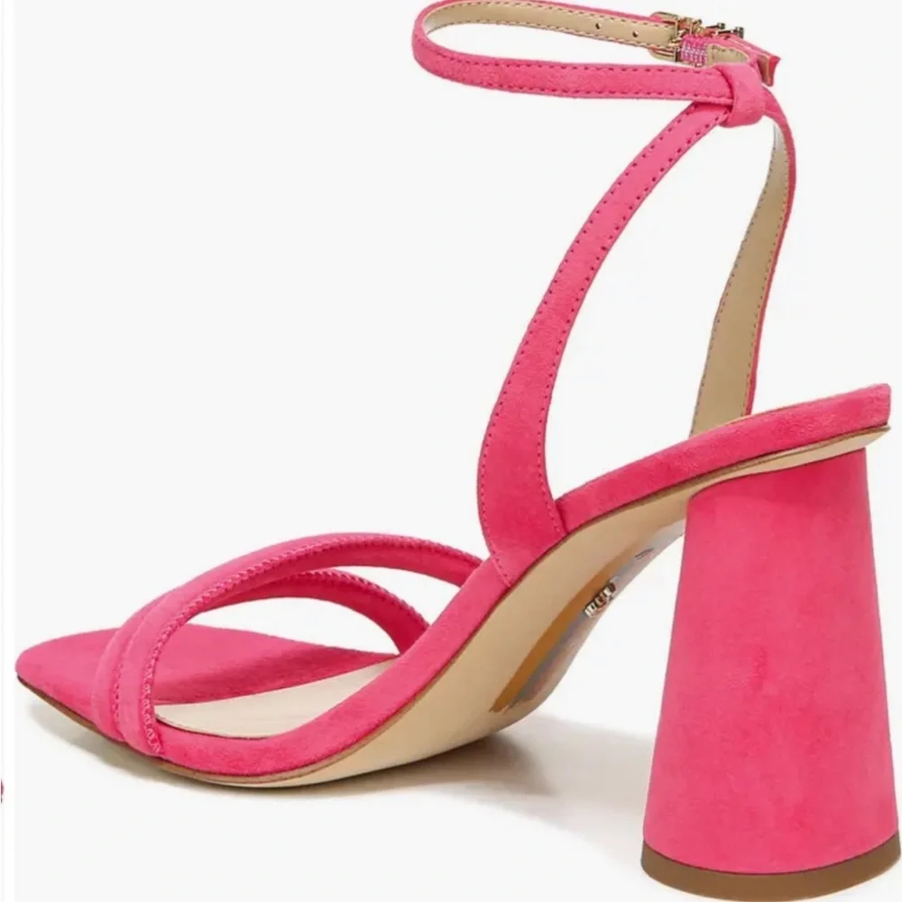 Sam Edelman Womens Kia Heeled Sandal | Dahlia Pink - Picture 2 of 4